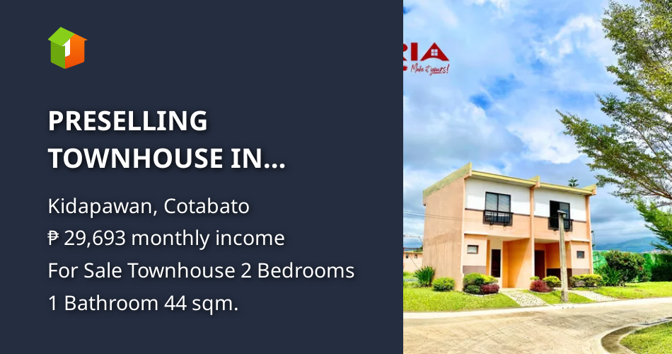 PRESELLING TOWNHOUSE IN KIDAPAWAN CITY [House and Lot 🏘️] (February
