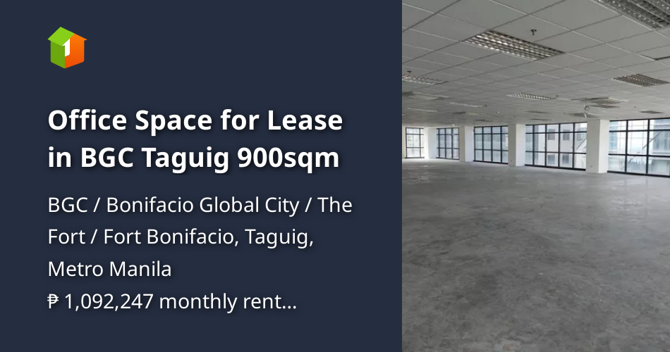 Office Space for Lease in BGC Taguig 900sqm Property 🏭