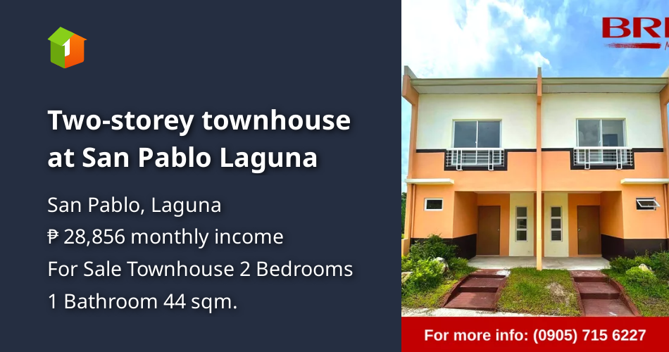 Twostorey townhouse at San Pablo Laguna [House and Lot 🏘️] (November 2022) in San Pablo, Laguna