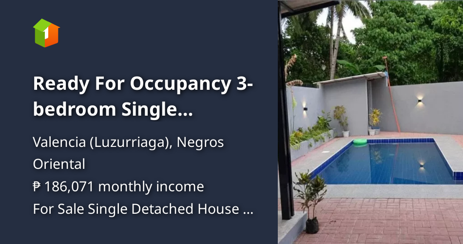Ready For Occupancy 3-bedroom Single Detached House For Sale in ...