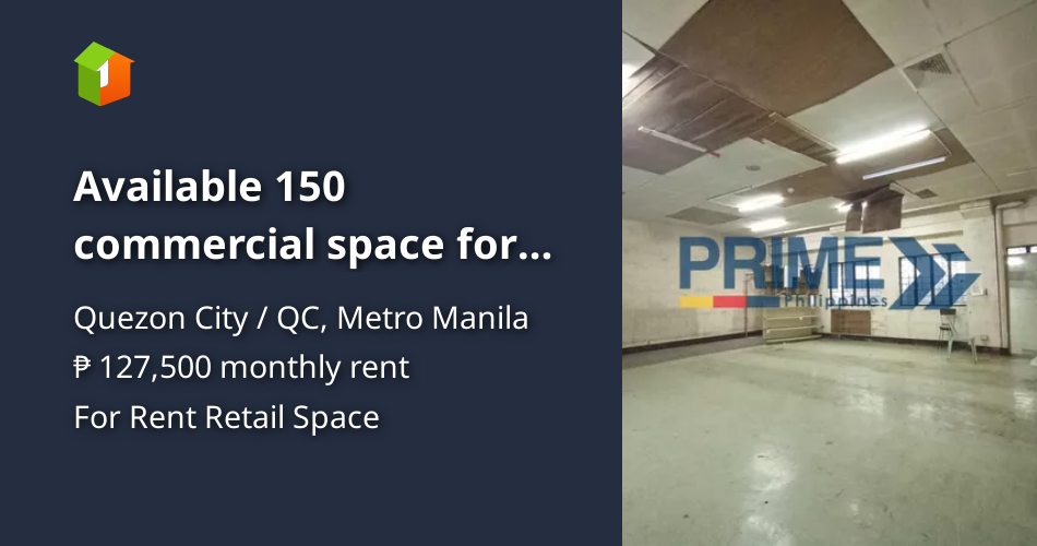 Available 150 commercial space for lease in Kalayaan Ave. Quezon City