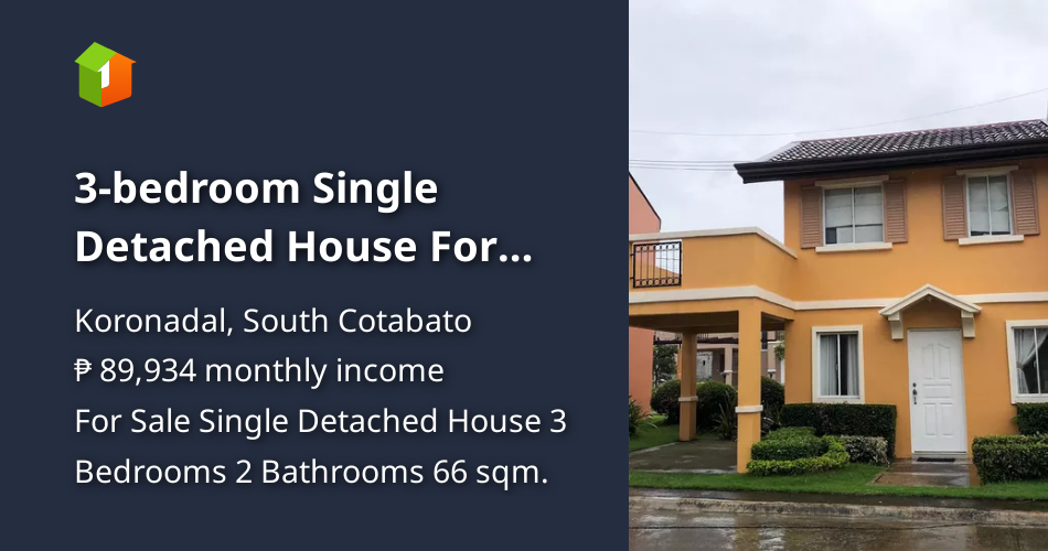 3bedroom Single Detached House For Sale in Koronadal South Cotabato
