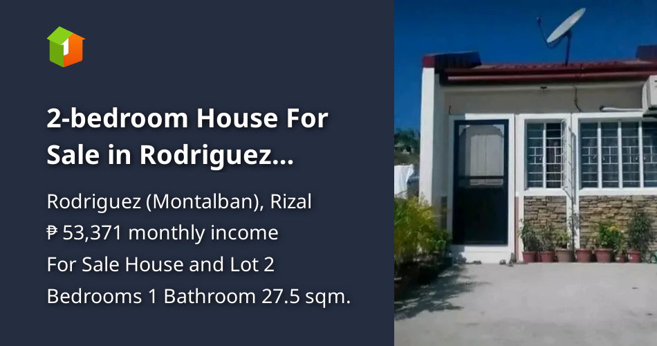 2bedroom House For Sale in Rodriguez (Montalban) Rizal [House and Lot