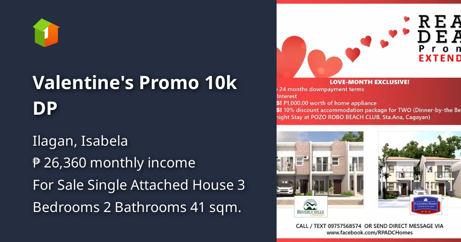 Valentine's Promo 10k DP [House and Lot 🏘️] (April 2023) in Ilagan