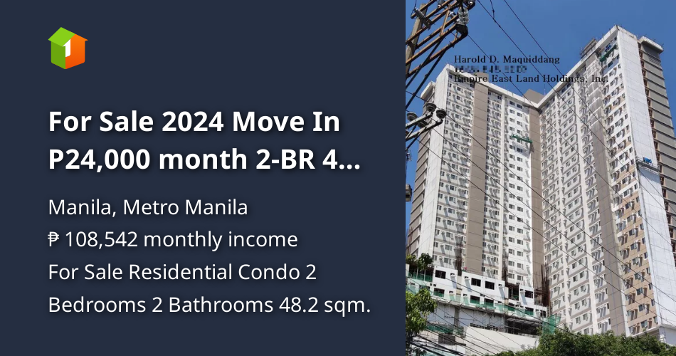 For Sale 2024 Move In P24,000 month 2BR 48 sqm near University Belt