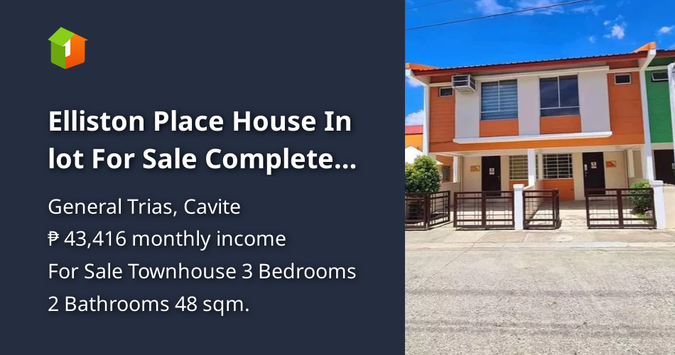 Elliston Place House In lot For Sale Complete Turnover [House and Lot 🏘