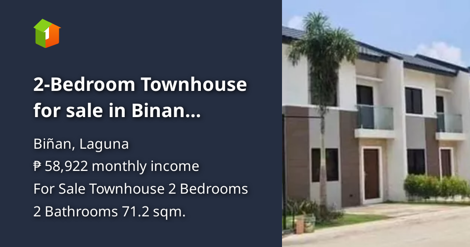 2Bedroom Townhouse for sale in Binan Laguna [House and Lot 🏘️] (August