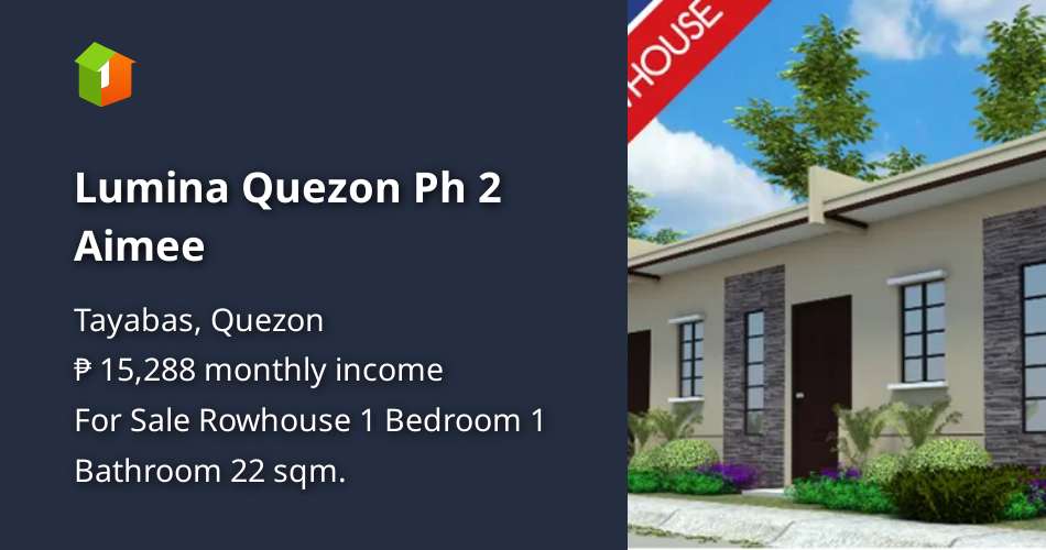 Lumina Quezon Ph 2 Aimee [House and Lot 🏘️] (February 2022) in Tayabas, Quezon for sale RFO