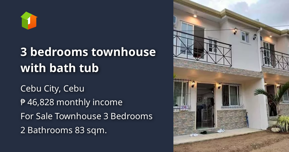 3 bedrooms townhouse with bath tub [House and Lot 🏘️] (August 2024) in