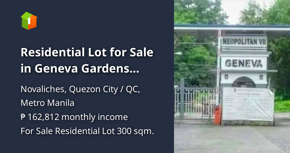 Residential Lot for Sale in Geneva Gardens Quezon City [Lot 🚜