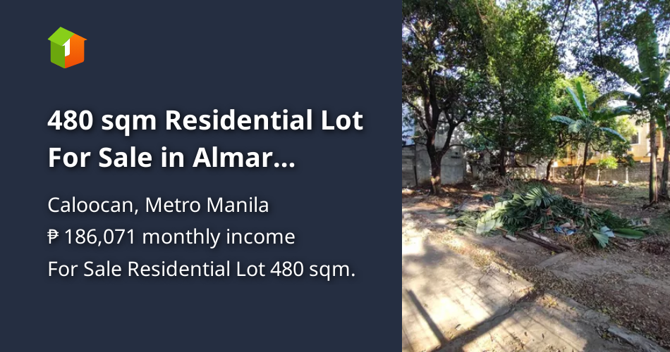 480 sqm Residential Lot For Sale in Almar Subdivision, Caloocan [Lot 🚜