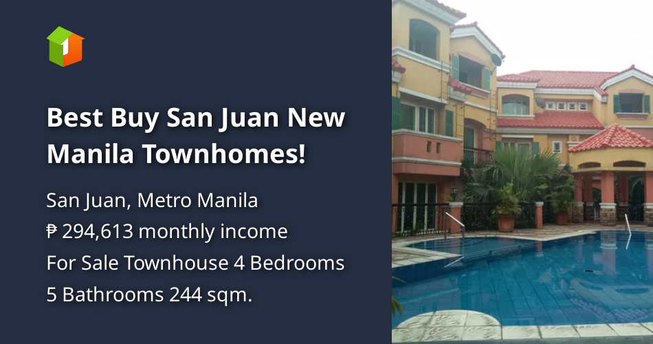 Best Buy San Juan New Manila Townhomes! [House and Lot 🏘️] (January