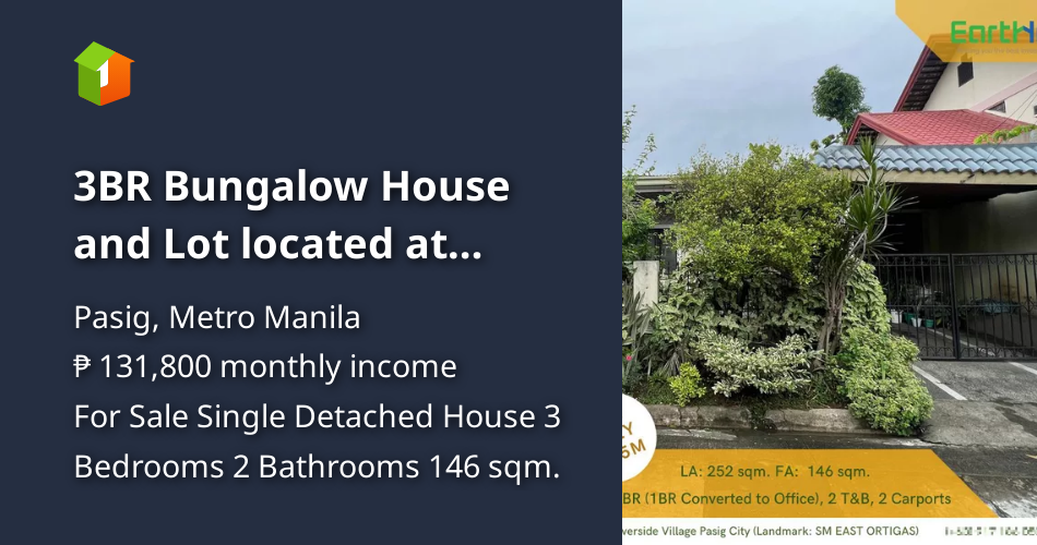 3BR Bungalow House and Lot located at Riverside Village, Pasig [House