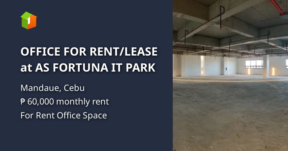 OFFICE FOR RENT/LEASE at AS FORTUNA IT PARK Property 🏭