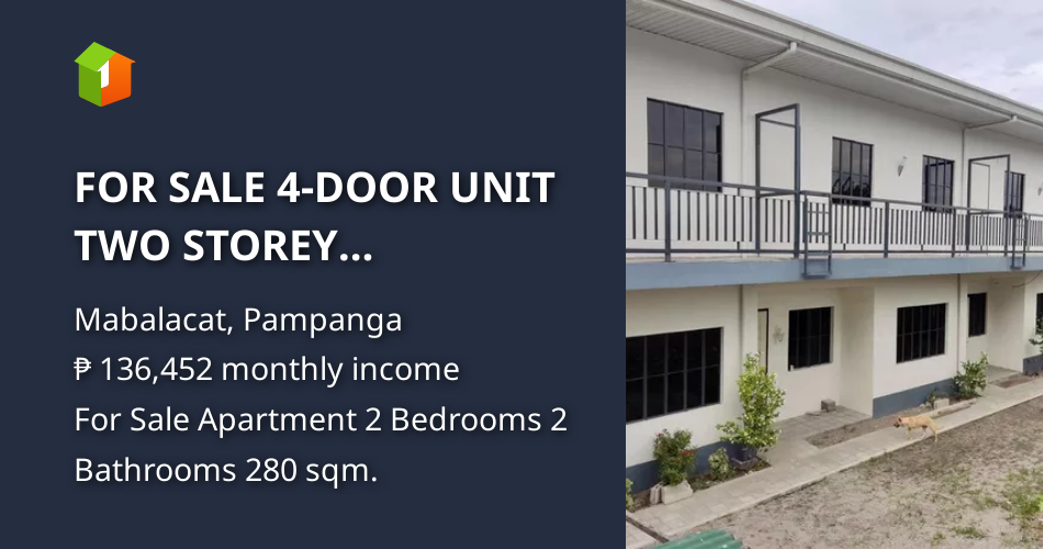 FOR SALE 4DOOR UNIT TWO STOREY APARTMENT IN PAMPANGA NEAR CLARK [Condo