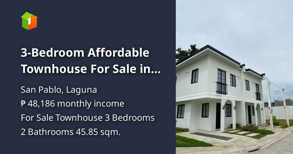 3Bedroom Affordable Townhouse For Sale in San Pablo Laguna [House and