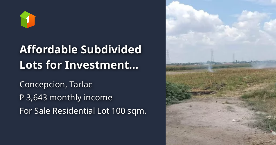 Affordable Subdivided Lots for Investment payable in 23years at 0! [Lot 🚜] (October 2023) in