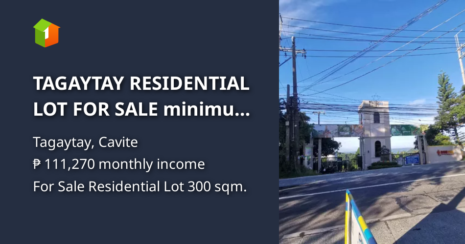 TAGAYTAY RESIDENTIAL LOT FOR SALE minimum cut 300 sqm [Lot 🚜] (November