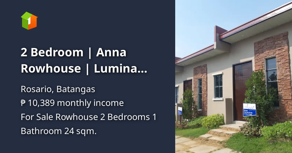 2 Bedroom Anna Rowhouse Lumina Rosario [Houses and Lots 🏘️] (August