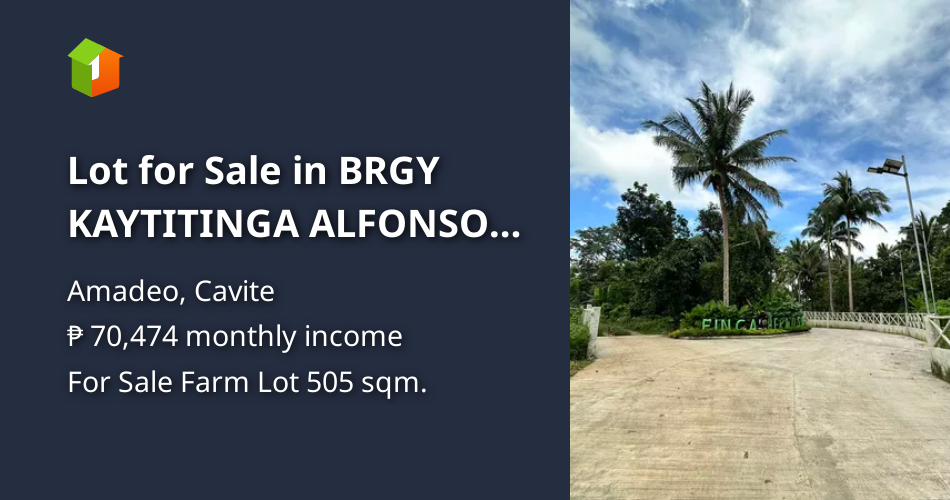Lot for Sale in BRGY KAYTITINGA ALFONSO CAVITE [Lot 🚜] (June 2024) in