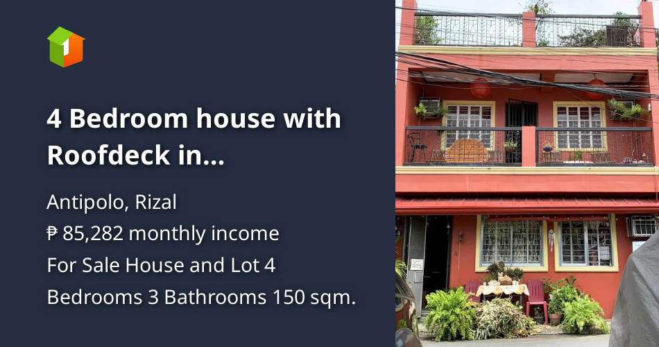 4 Bedroom house with Roofdeck in Victoriaville Antipolo for sale [House