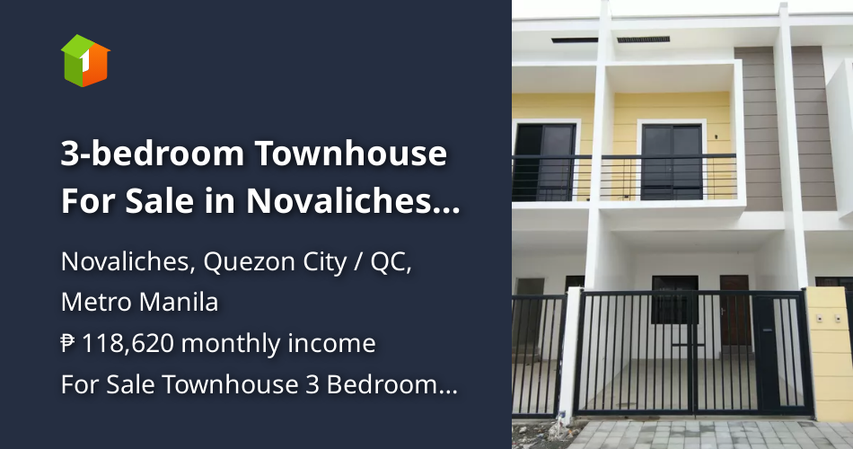3bedroom Townhouse For Sale in Novaliches Quezon City [House and Lot 🏘