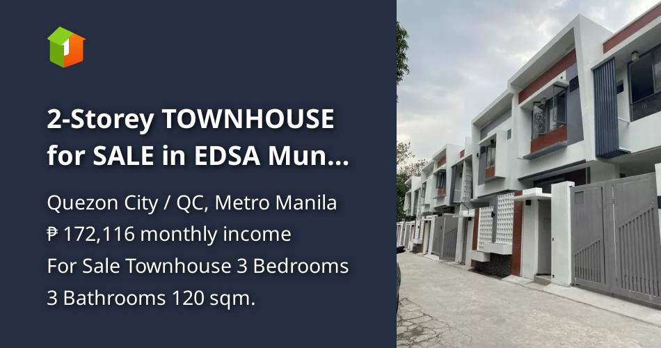 2Storey TOWNHOUSE for SALE in EDSA Munoz Congressional Avenue Quezon