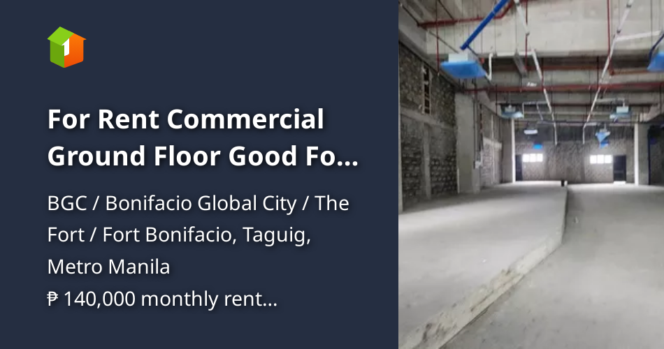 For Rent Commercial Ground Floor Good For Bank Restaurant Taguig ...