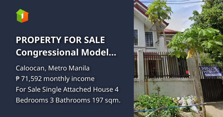 PROPERTY FOR SALE Congressional Model Subd Camarin, Caloocan City