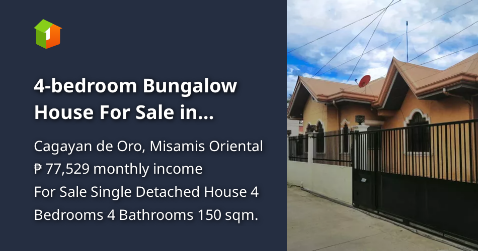 4bedroom Bungalow House For Sale in Kauswagan, Cagayan de Oro [House