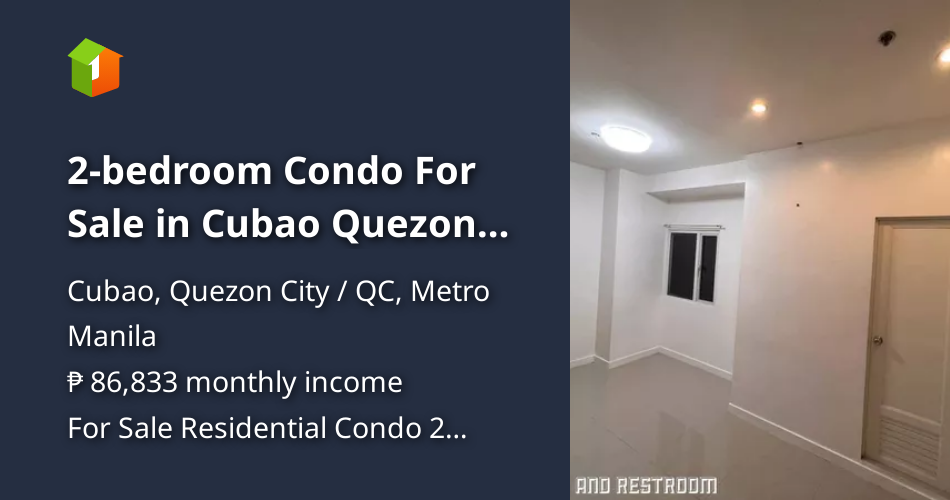 2bedroom Condo For Sale in Cubao Quezon City / QC [Condo 🏙️] (October