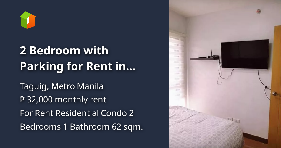 2 Bedroom with Parking for Rent in Birchwood Acacia Estates Taguig