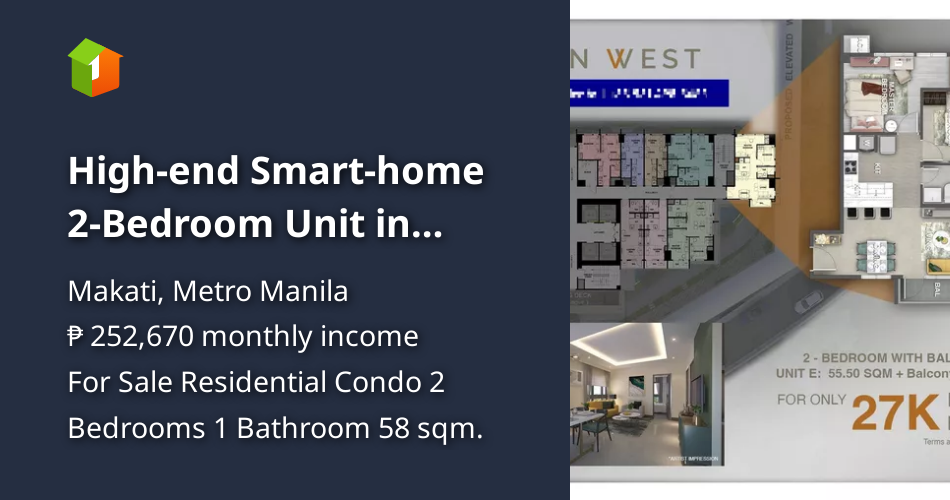 High-end Smart-home 2-Bedroom Unit in Makati [Condos 🏙️] (May 2023) in ... - High End Smart Home Condos For Sale