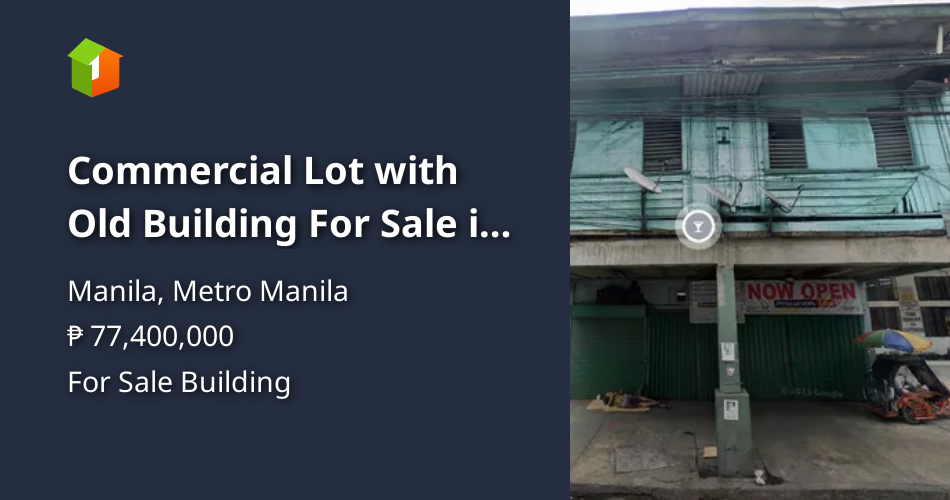 Commercial Lot with Old Building For Sale in Santa Cruz, Manila