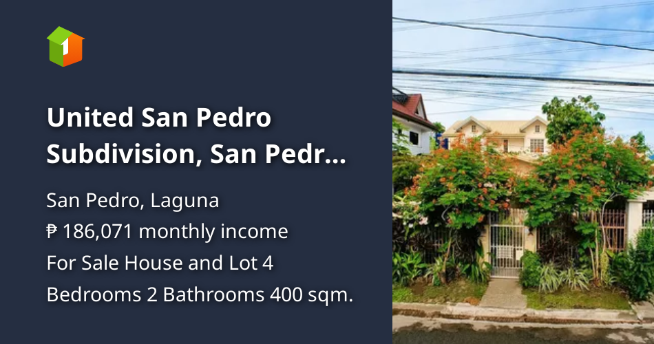 United San Pedro Subdivision, San Pedro Laguna 2Storey House and Lot