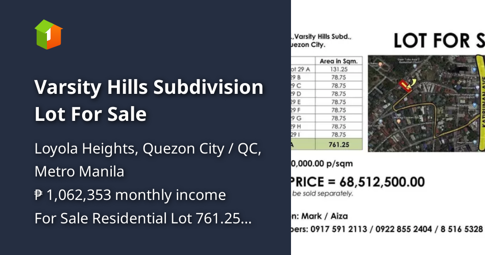 Varsity Hills Subdivision Lot For Sale [Lot 🚜] (July 2023) in Loyola