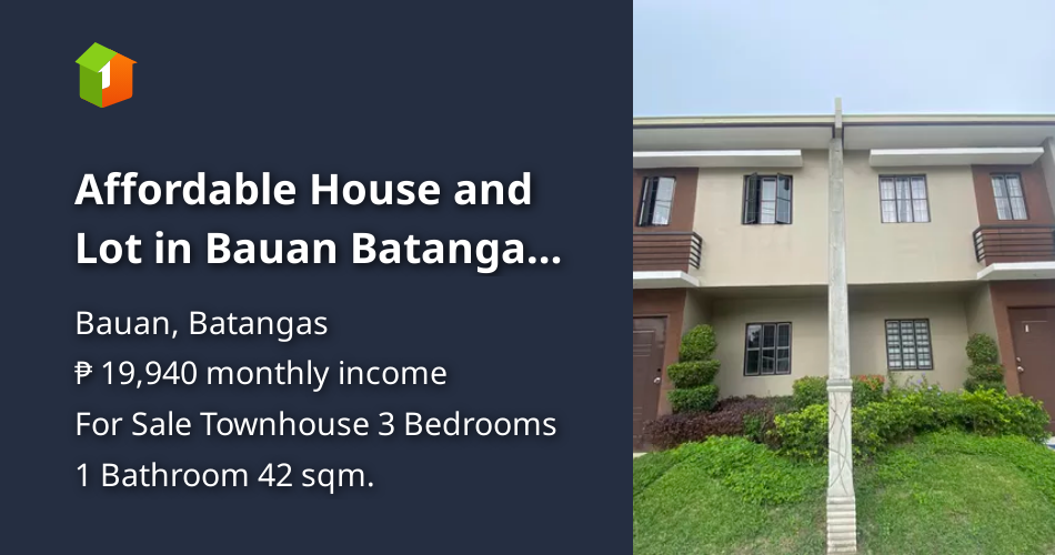 Affordable House and Lot in Bauan Batangas 3 Bedrooms [House and Lot