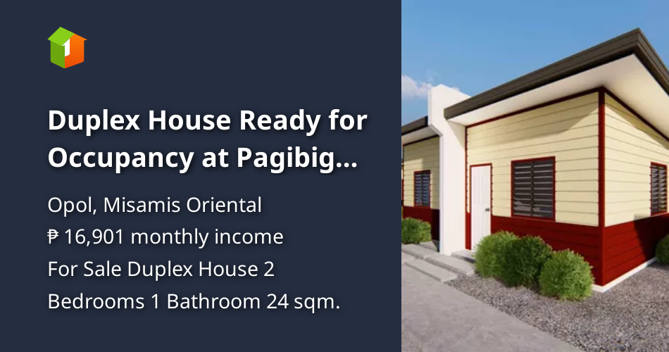 Duplex House Ready for Occupancy at Pagibig Citihomes Malanang Opol