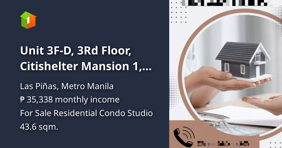 Unit 3FD, 3Rd Floor, Citishelter Mansion 1, Barangay Pilar Village