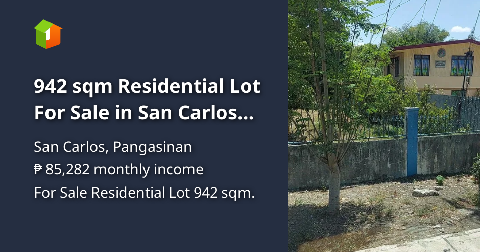 942 sqm Residential Lot For Sale in San Carlos Pangasinan [Lot 🚜