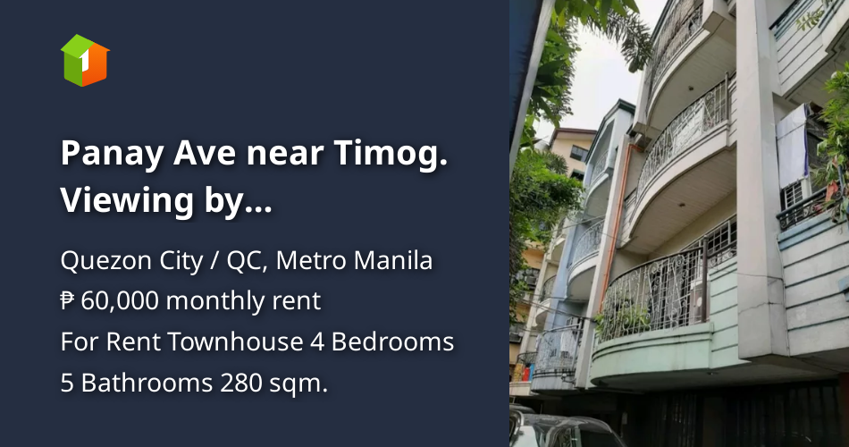 Panay Ave near Timog. Viewing by appointment [House and Lot 🏘️