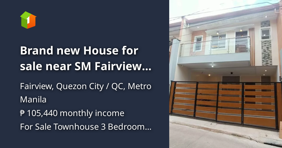 Brand new House for sale near SM Fairview QC [House and Lot 🏘️] (May