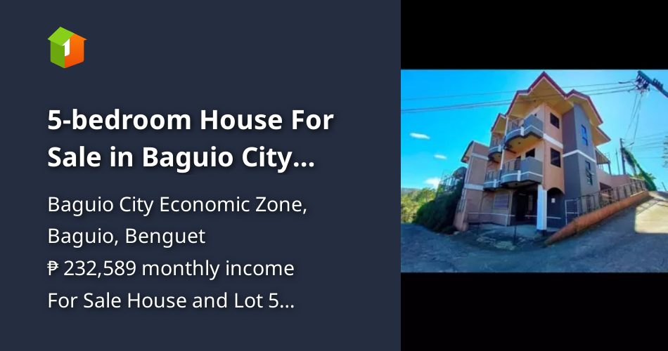 5bedroom House For Sale in Baguio City Economic Zone Baguio Benguet