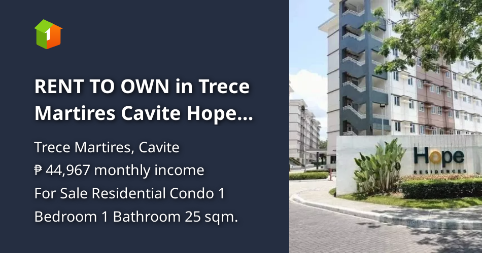 Cavite RENT TO OWN Hope Residences by SMDC 8K+/Monthly [Condo 🏙️