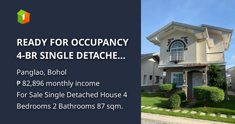READY FOR OCCUPANCY 4BR SINGLE DETACHED H&L IN PANGLAO,BOHOL [House