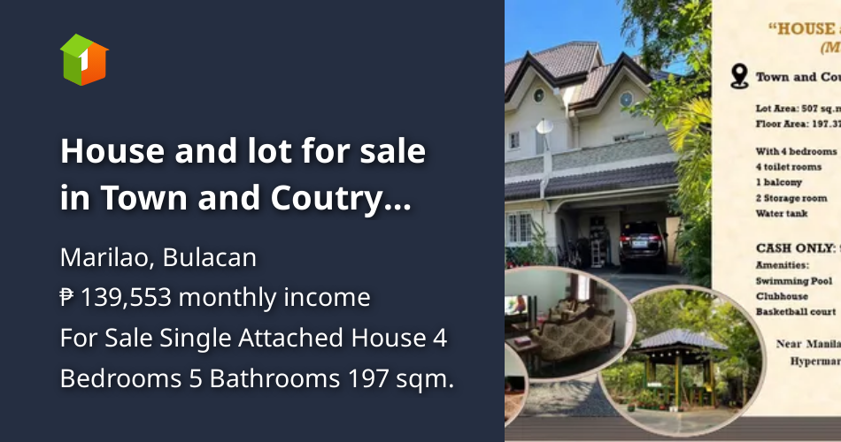 House and lot for sale in Town and Coutry Marilao Bulacan [House and