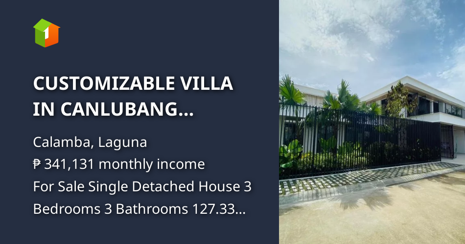 CUSTOMIZABLE VILLA IN CANLUBANG LAGUNA [House and Lot 🏘️] (September