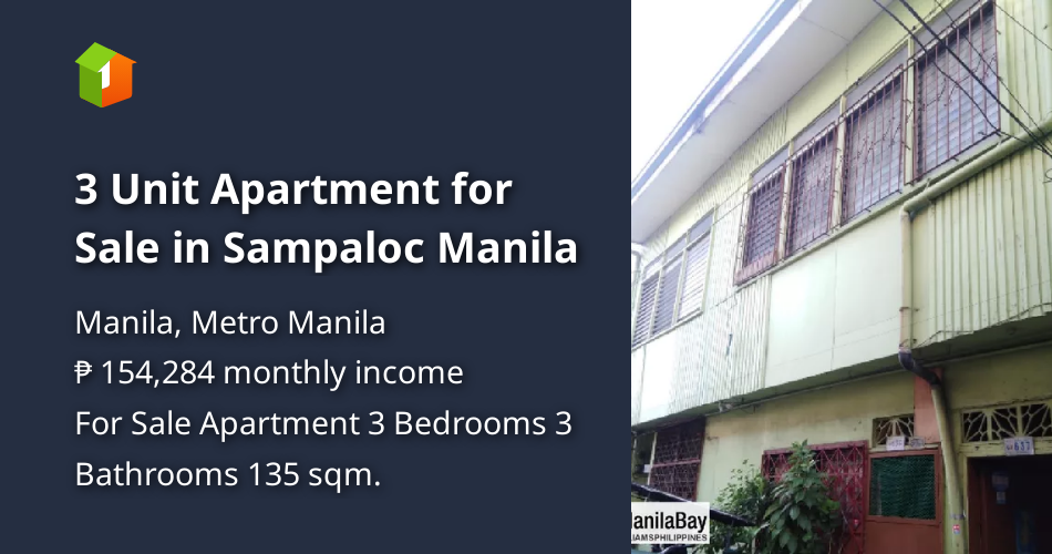 3 Unit Apartment for Sale in Sampaloc Manila [Condo 🏙️] (May 2024) in