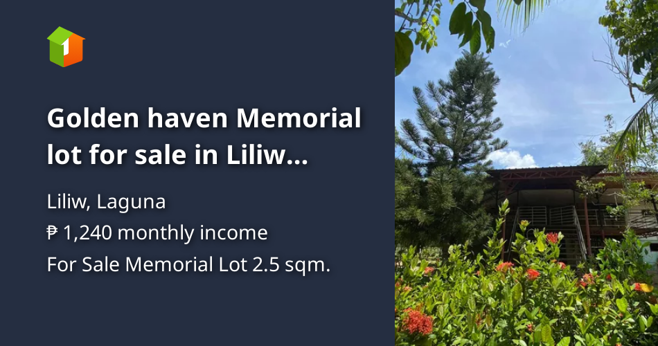 Golden haven Memorial lot for sale in Liliw laguna [Lot 🚜] (December