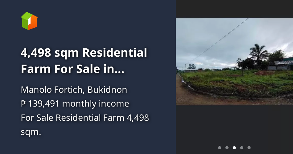 4,498 sqm Residential Farm For Sale in Calanawan, Manolo Fortich Buk